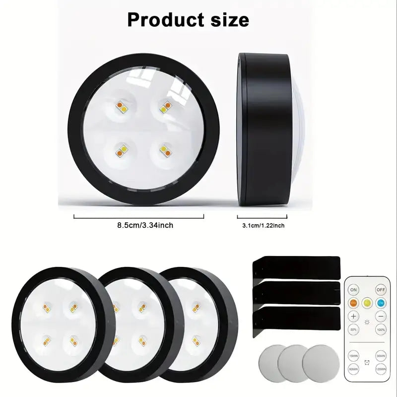 Battery-Operated Magnetic Picture Light, Wireless Wall-Mounted Lamp, Decorative Light, Indoor Wall Light with Remote Control and 3 Lighting Modes for Home Decor #GLOBAL PICKS